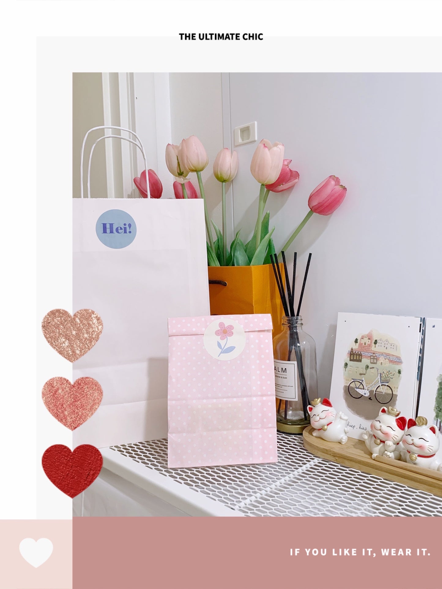 (S) Cute Pink Bag + Free Sticker