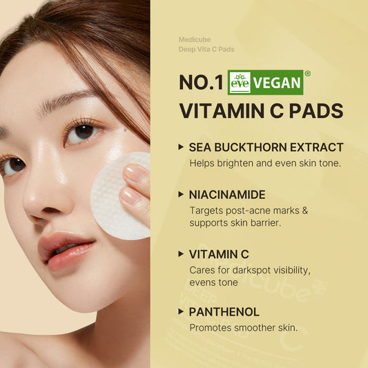 Medicube Deep Vita C Toner Pad - Brightening