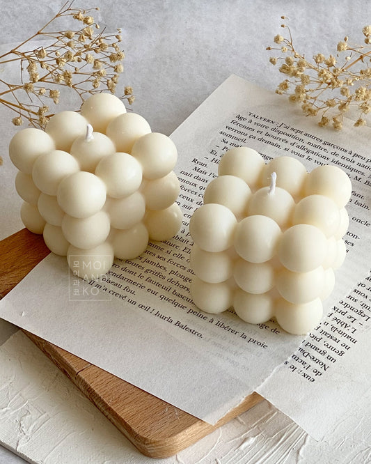 Bubble soy candle | Sculpture Decorative - Creamy