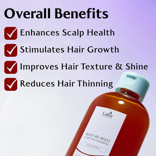 Root Re-Boot Purifying Shampoo (Ginger & Apple) Hair Loss, Oily Scalp Care