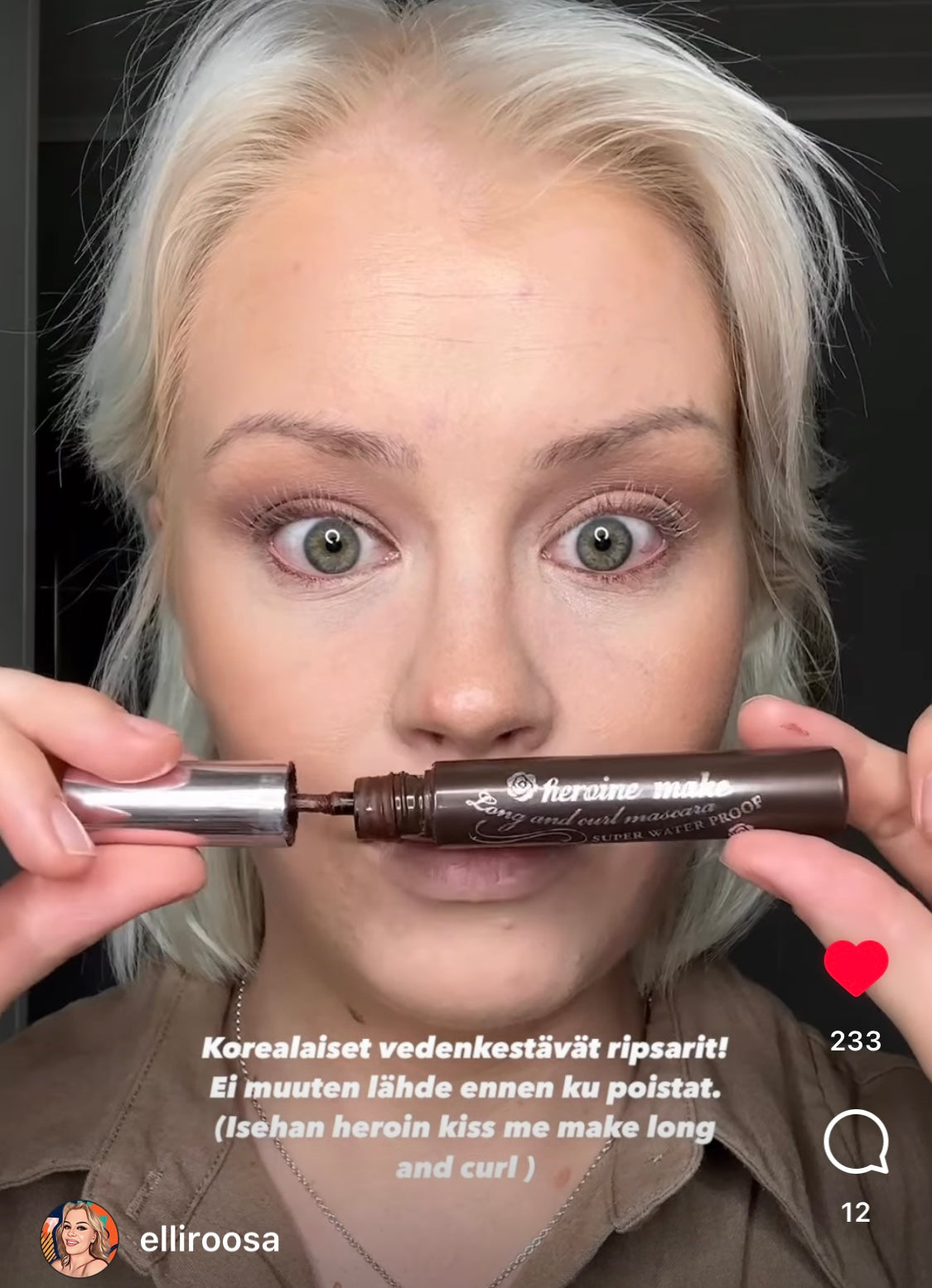 Kiss Me Heroine Make Long & Curl Mascara Advanced Film (Brown)