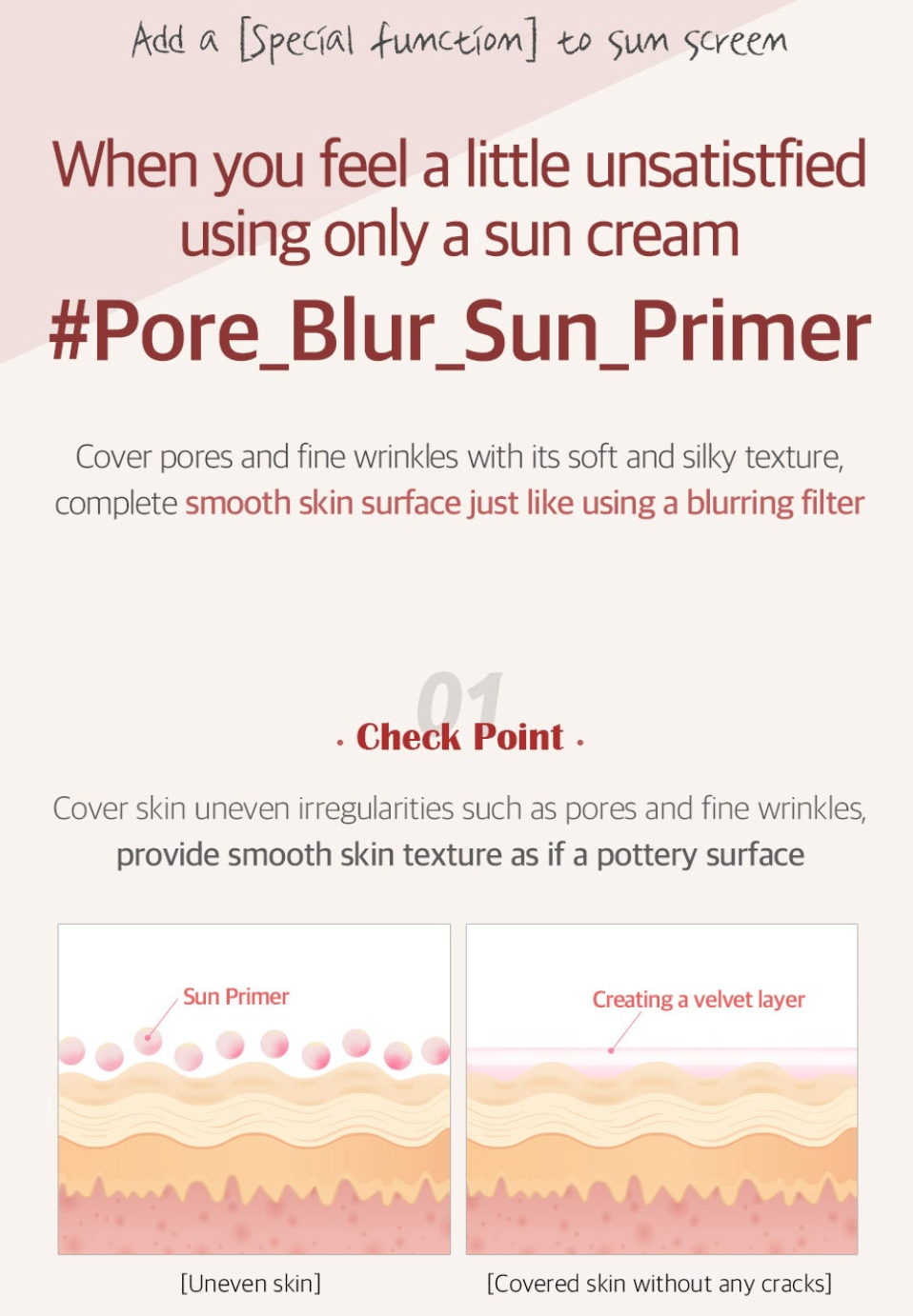 FRUDIA Velvet Fit Blurring Sun Primer SPF50 SPF50+ PA++++