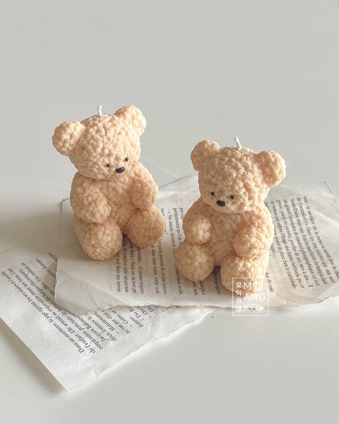 Fluffy Teddy Bear Soy Candle - Kawaii (1pc)