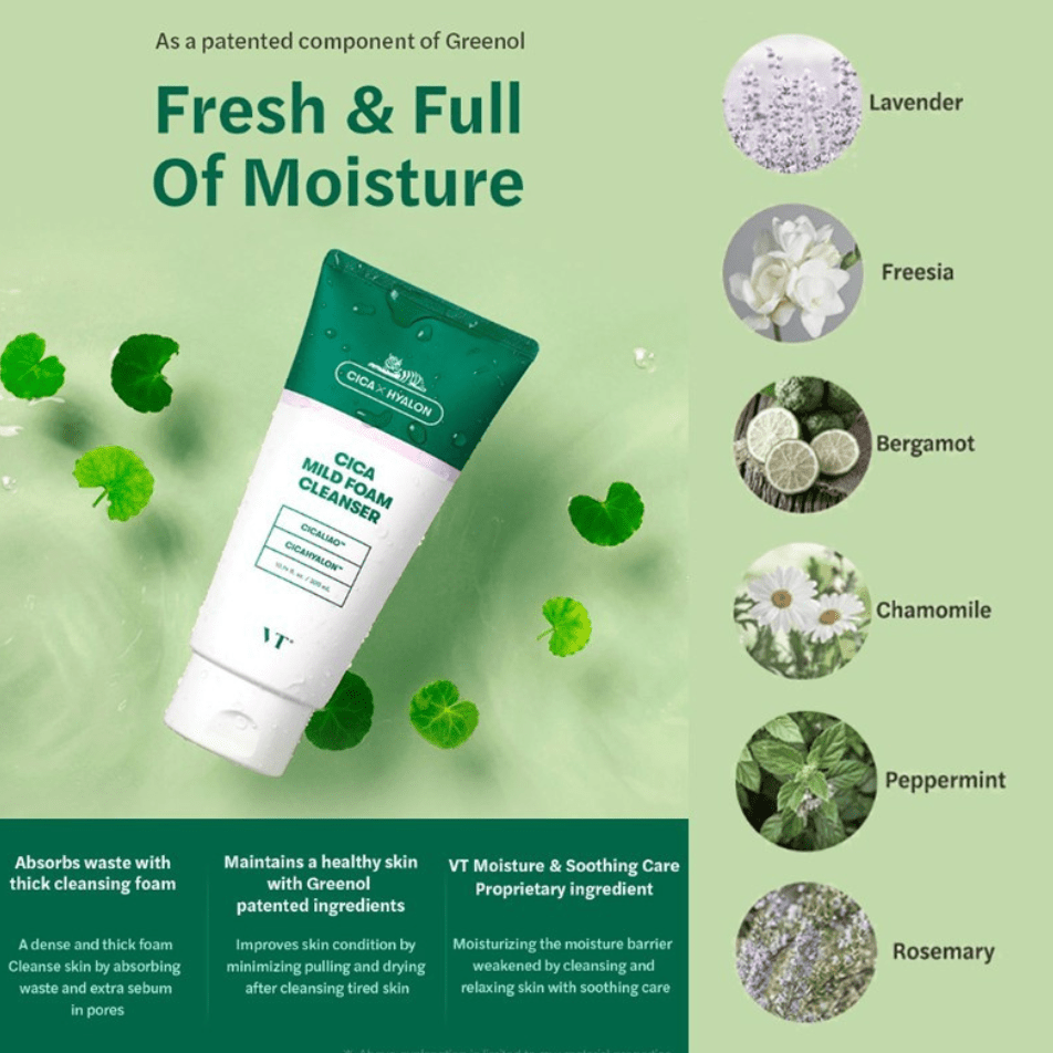 VT Cosmetics - Cica Mild Foam Cleanser 300ml