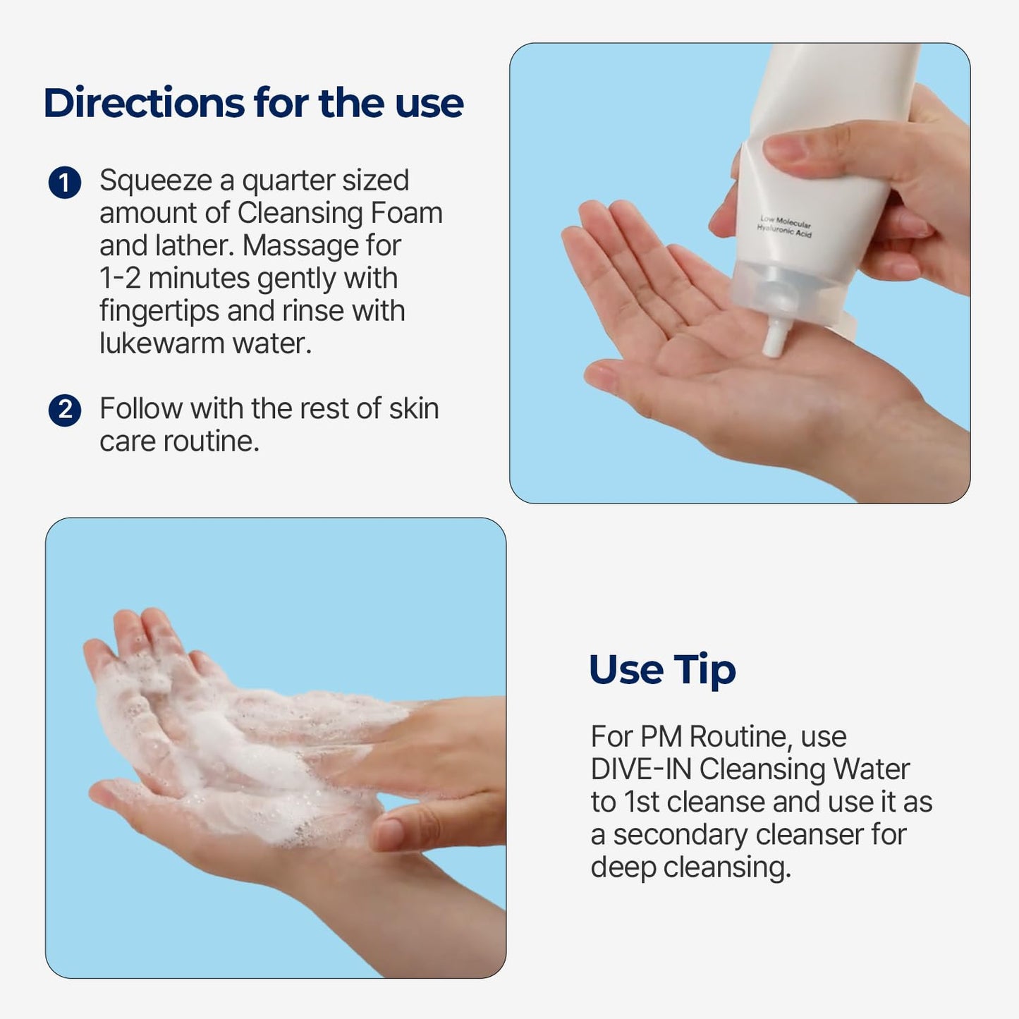 Torriden DIVE-IN Hyaluronic Acid  Cleansing Foam