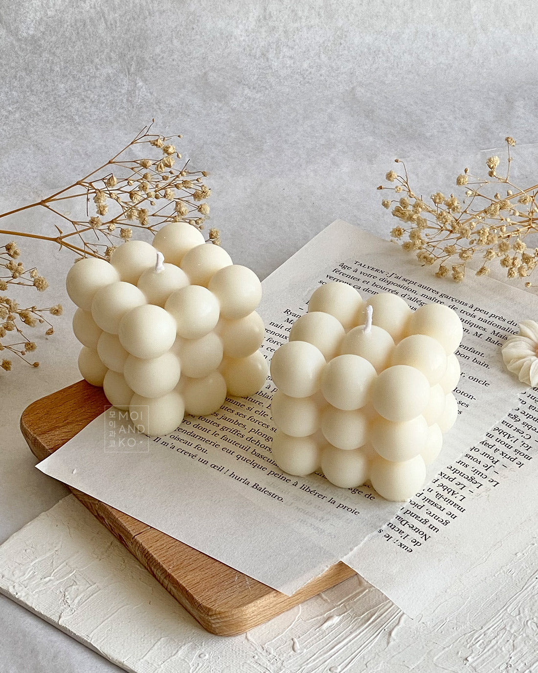 Bubble soy candle | Sculpture Decorative - Creamy