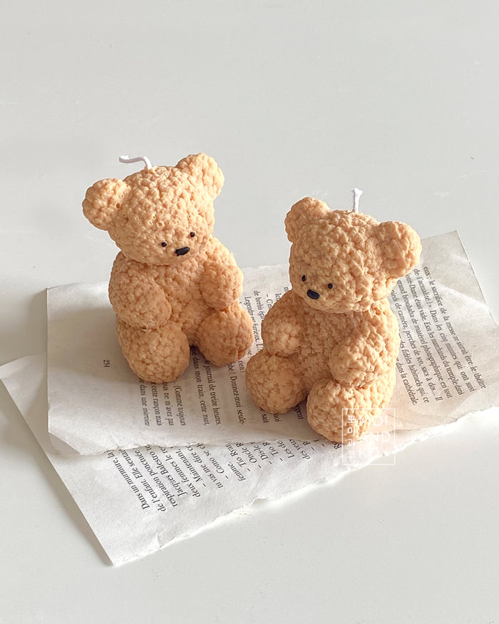 Fluffy Teddy Bear Soy Candle - Kawaii (1pc)