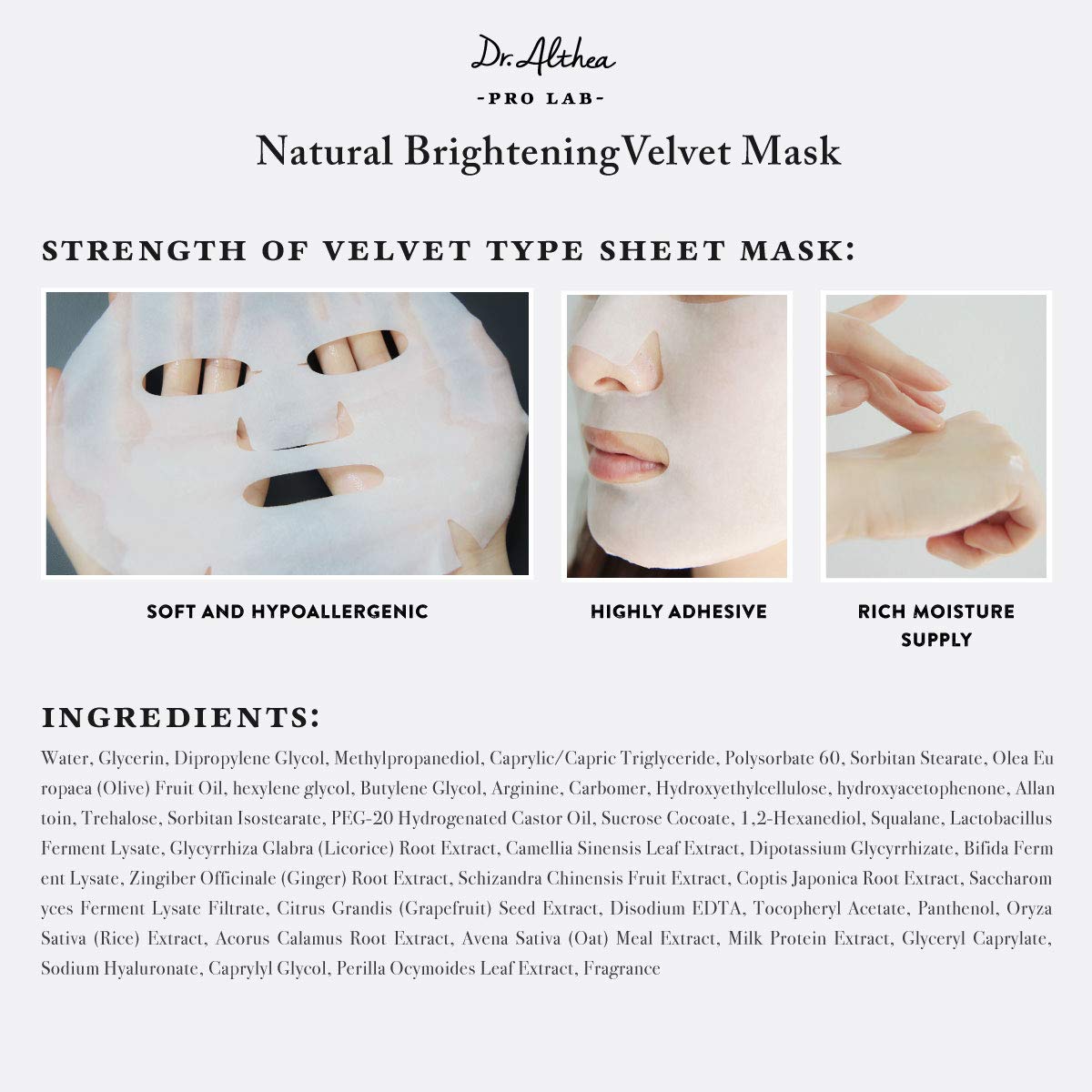 Dr Althea Natural Brightening Velvet Mask