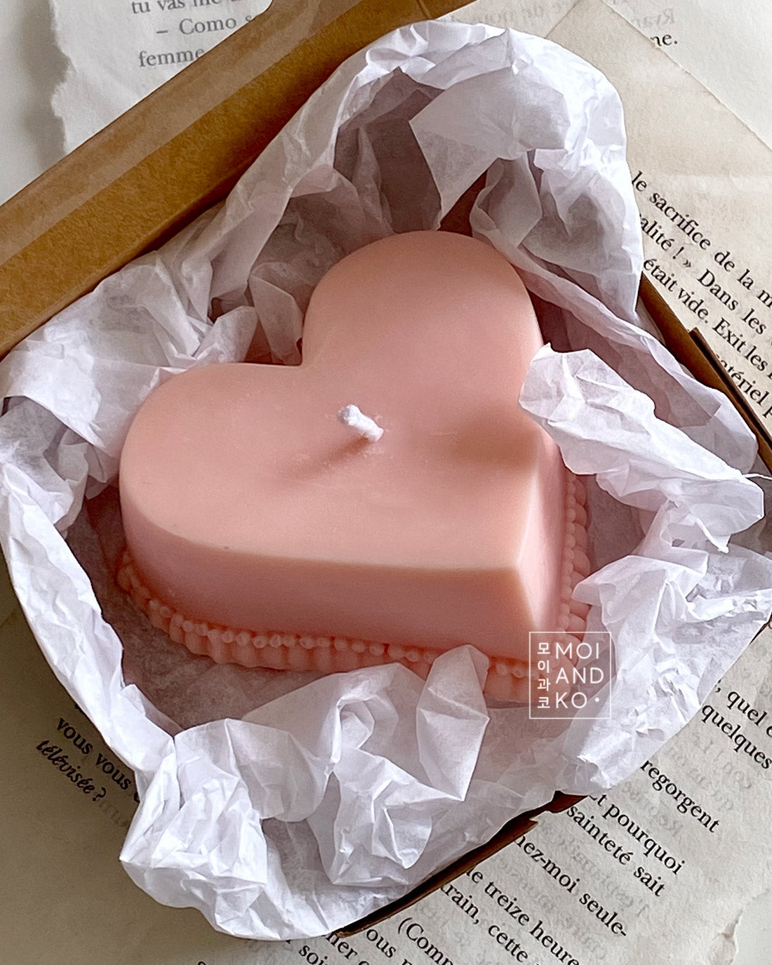 Heart Cake  Soy Candle - Pink Blush (1pc)