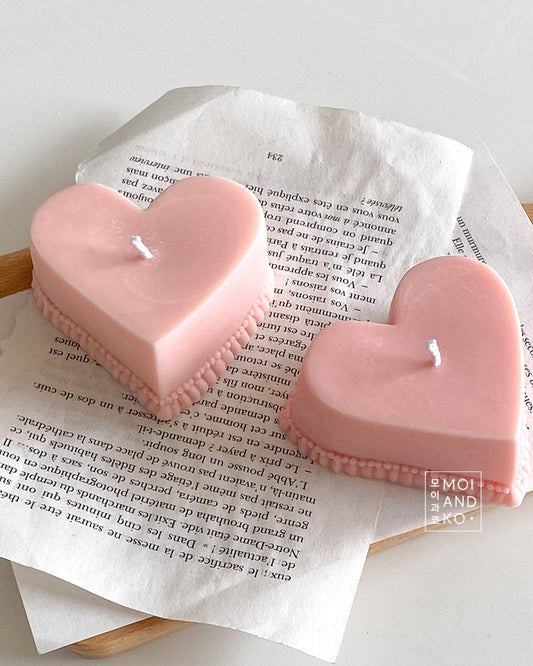 Heart Cake  Soy Candle - Pink Blush (1pc)