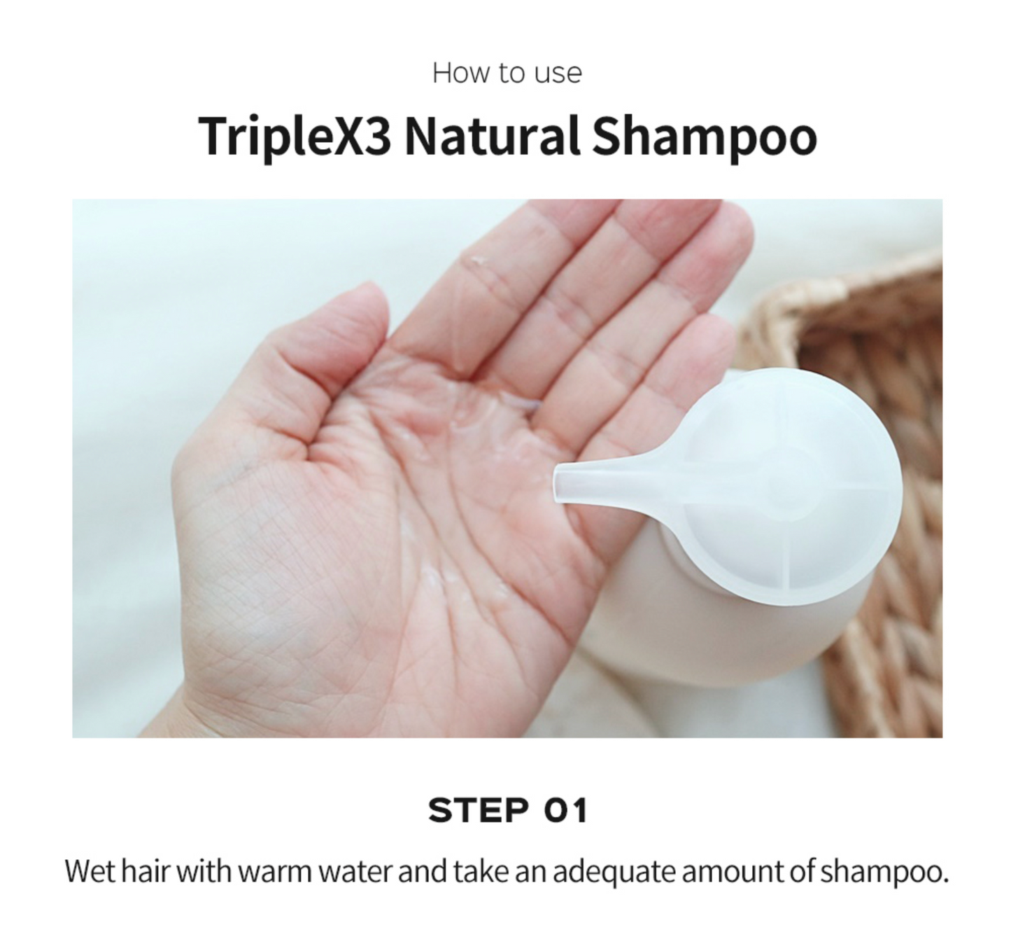 TripleX3 Natural Shampoo - Sensitive Scalp Care - Anti Dandruff