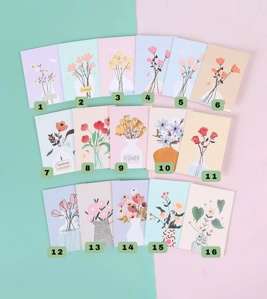 Les Fleurs Best Wishes Mini Fold Card
