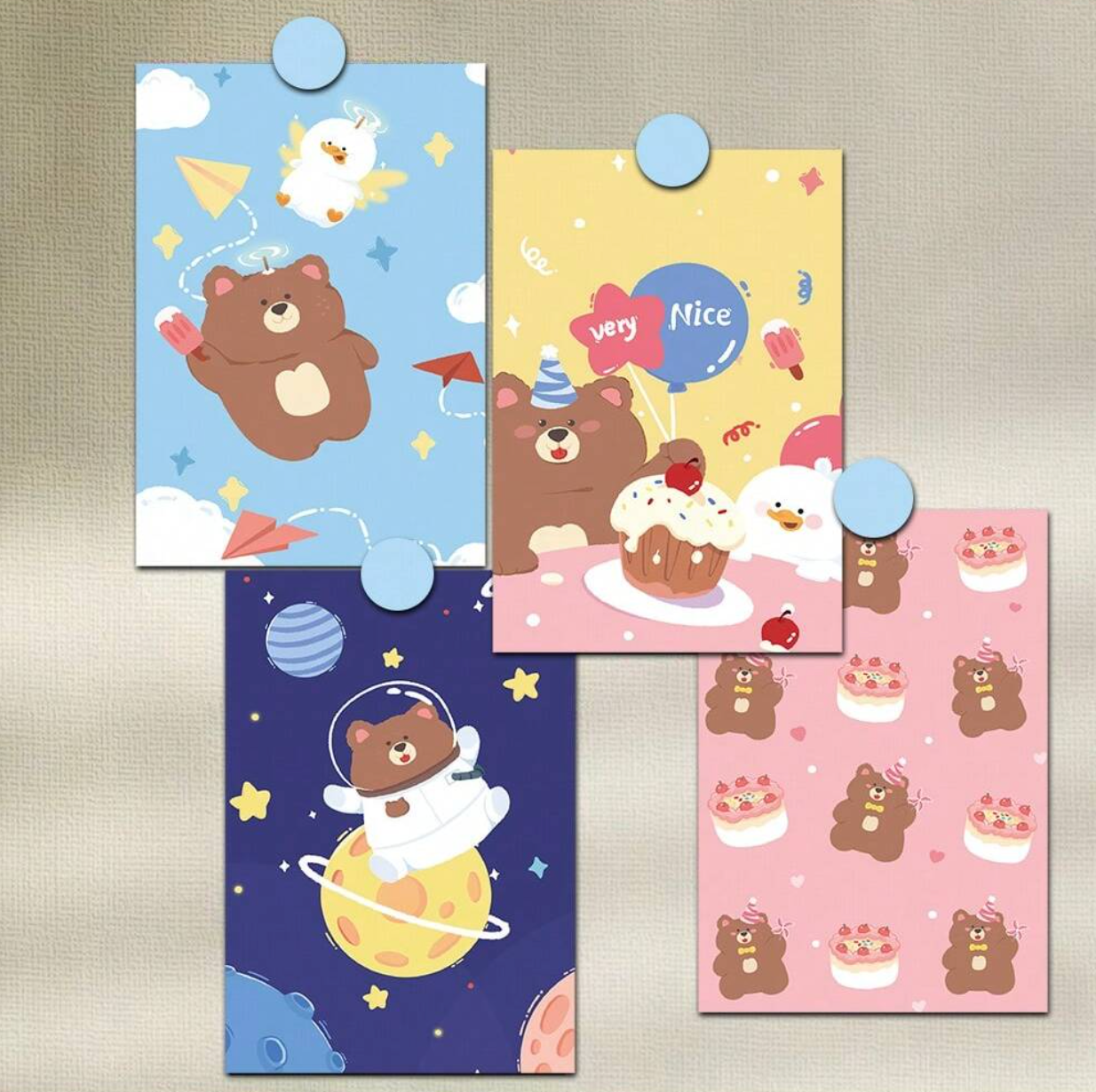 Korean Style Sweetie Bear Postcard (10x15cm)