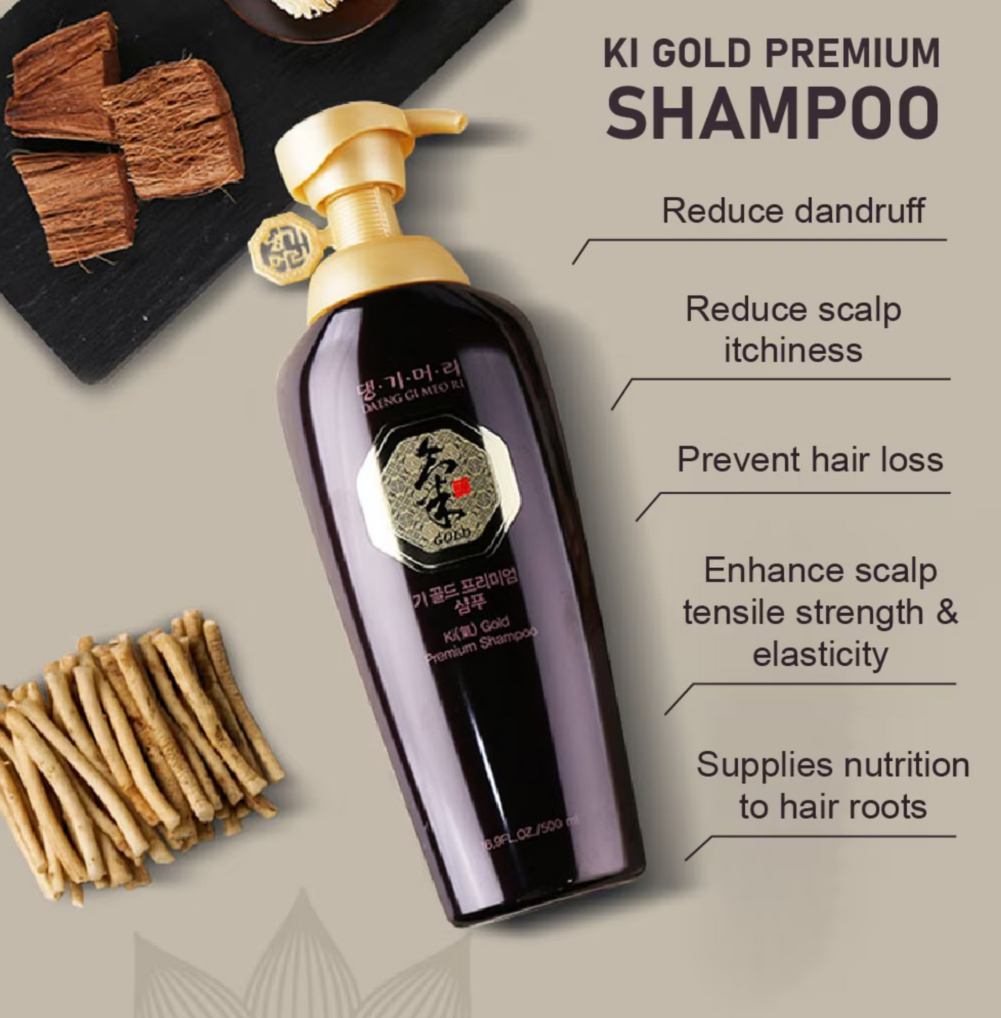 Ki Gold Premium Shampoo - Healthy hair and scalp 500 ml