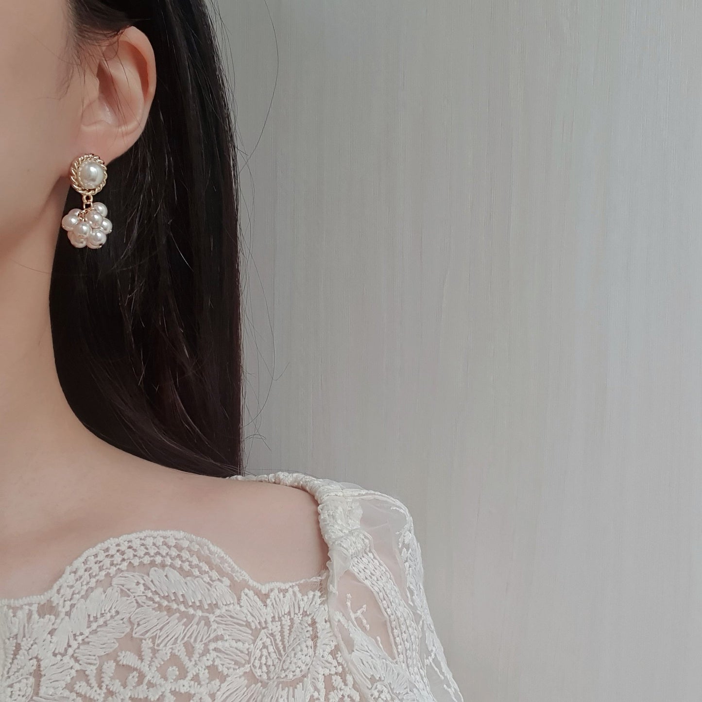 Pearl Bouquet Earrings - Antique ver.