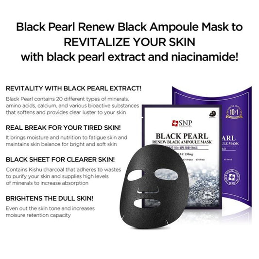Black Pearl Black Ampoule Mask Anti-aging